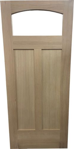 KTS-8 White Oak 1 Lite 2 Panel Craftsman Style door