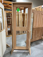 2 Lite 2 Panel Raised with Leaded Glass.